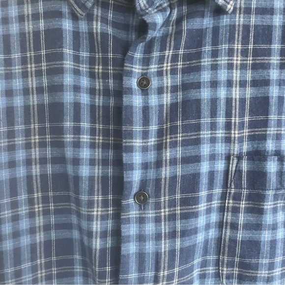 Peter Millar Size XL Blue Plaid Button Down Long Sleeve Shirt 100% Cotton - Picture 4 of 7